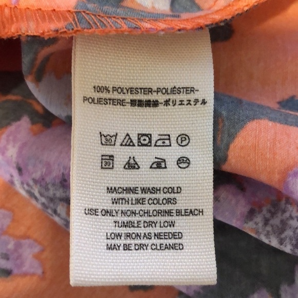 Free People Parker Orange Purple Floral Mini Dress Size 0 - Picture 9 of 11